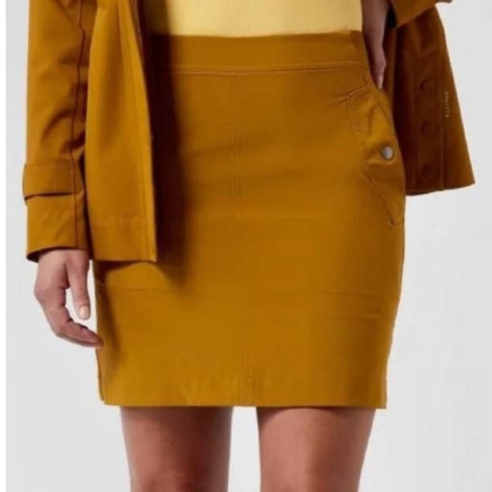 Athleta Vienna‎ Cargo Jupe Skort Brass Yellow  4